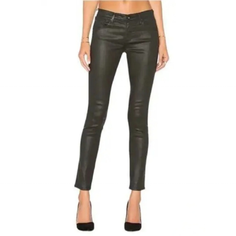 AG Adriano Goldschmied  The Legging Ankle Super Skinny Ankle Coated Pants